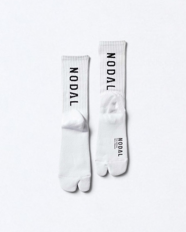 NODAL Logo Socks WHITE × BLACK