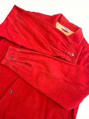 40s MOHAWK CORDUROY OPEN COLLAR SHIRT Size L