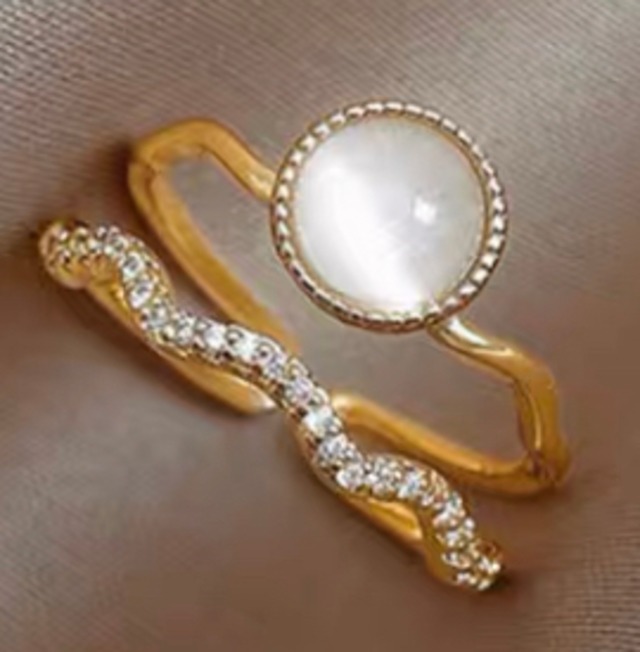 Crystal & CZdiamond Ring