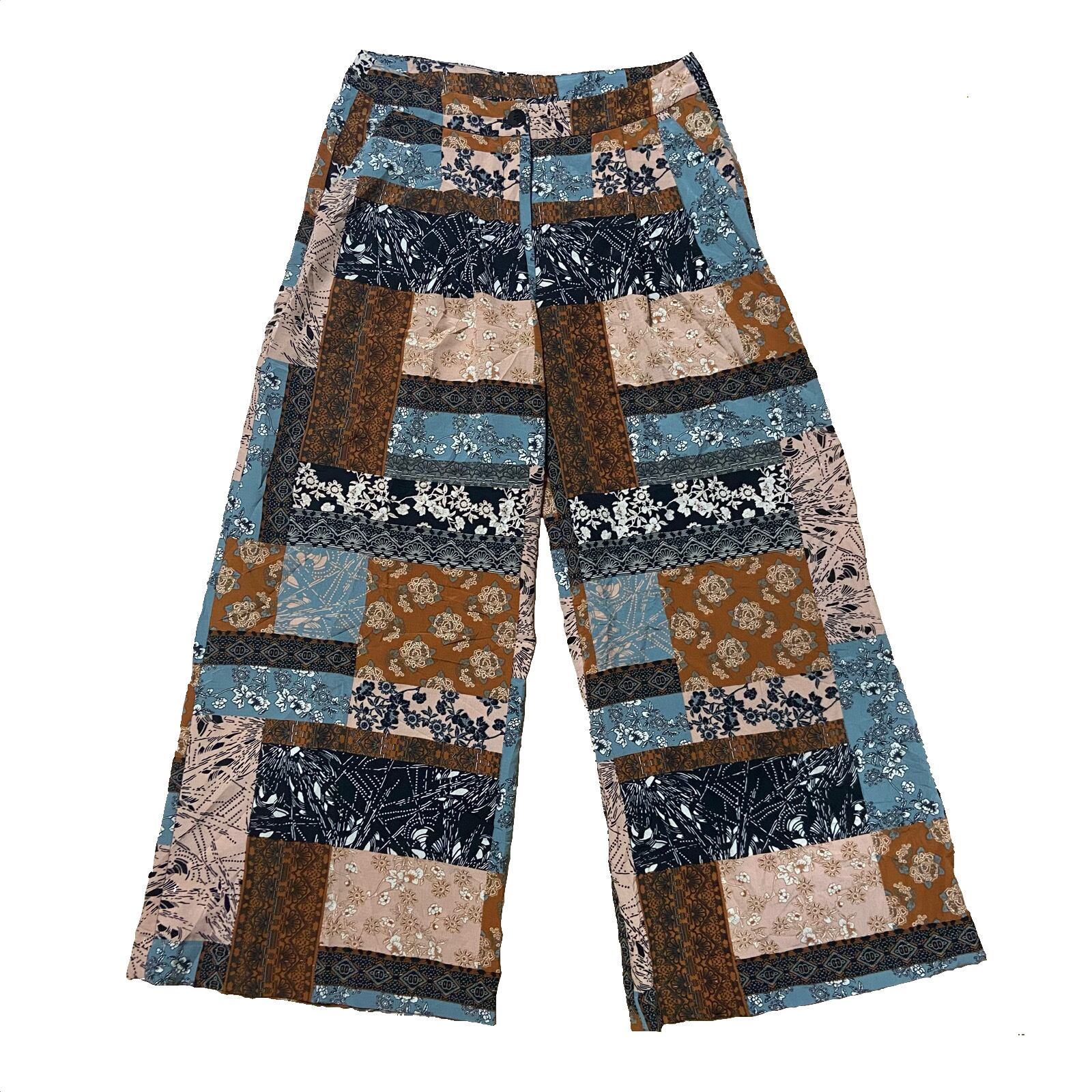 Patchwork like Loose-fitting Pants