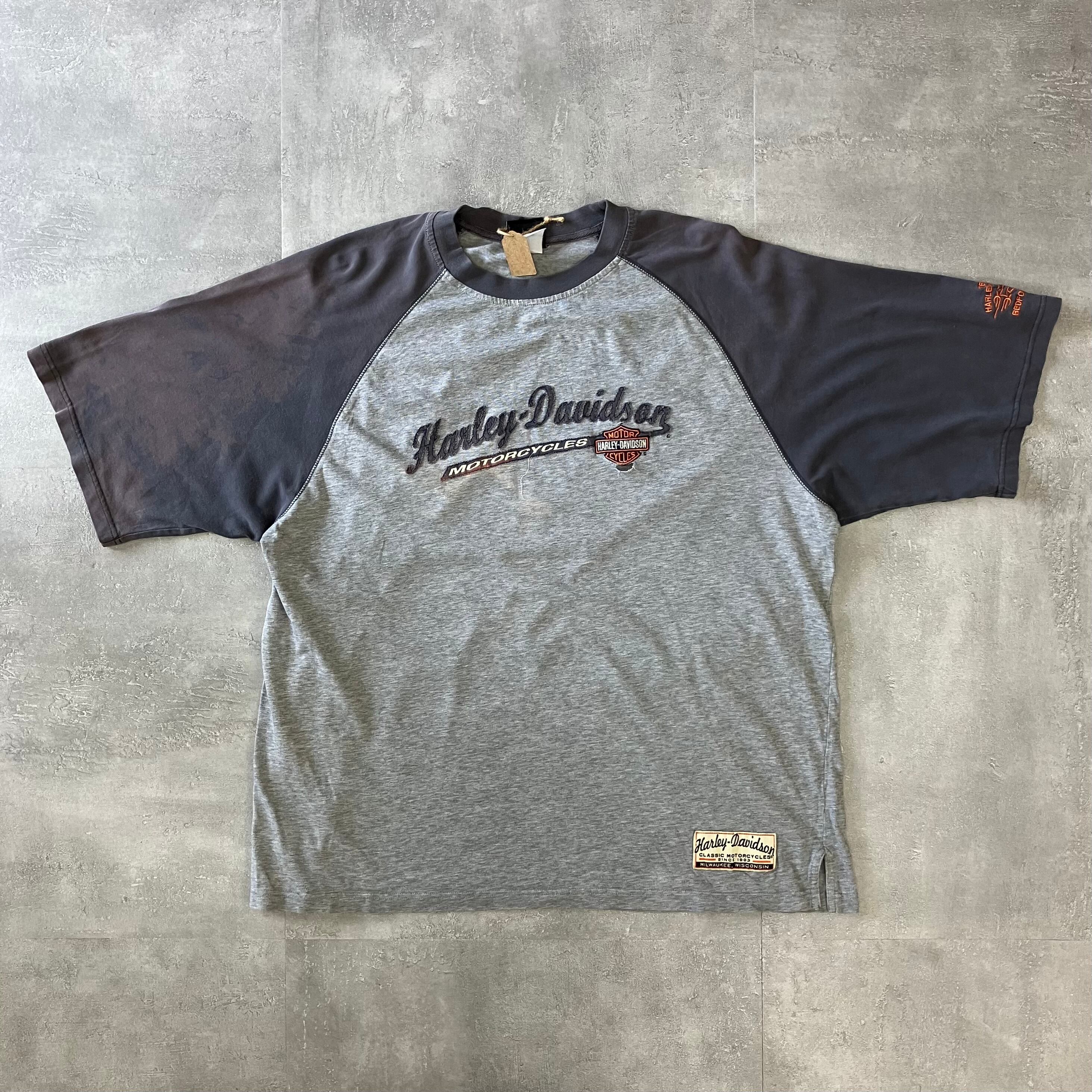 Harley-Davidson 00s ラグランスリーブTee フェードボディ No.2096