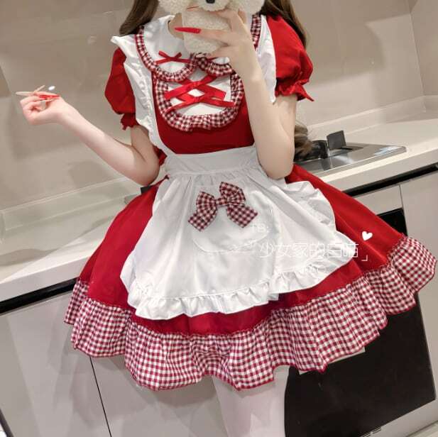 キャンディフルーツ　ミルクメイド服 ギンガムチェック キャンディフルーツ ミルクメイド服 ギンガムチェック 2025年最新