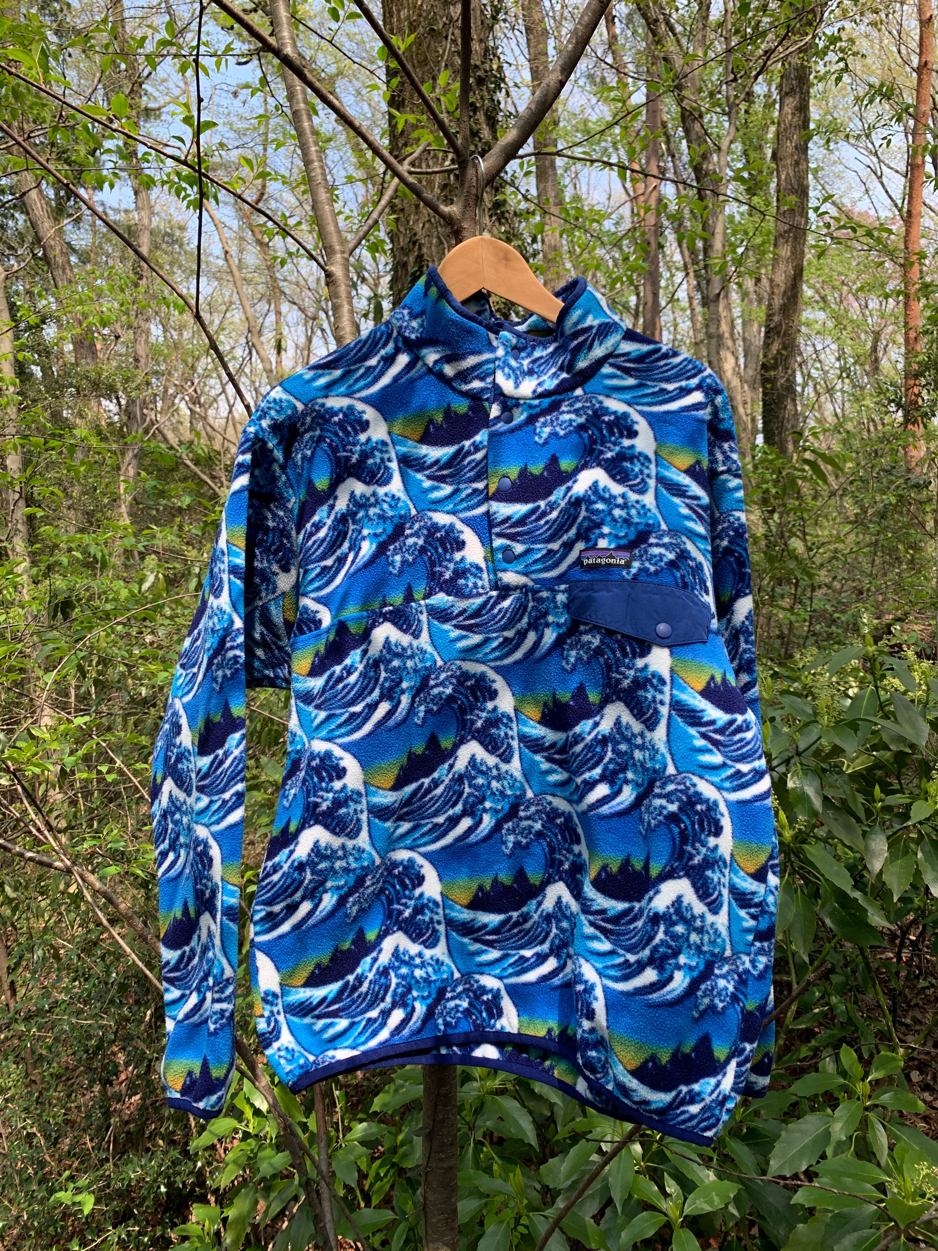 ☆ パタゴニア L 北斎 波 WAVE レア 新品同様 NOS ミント フリース  