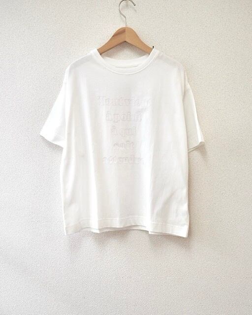 凹凸logo T-shirt <white>