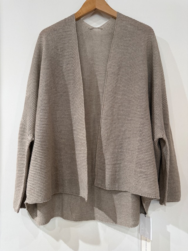 SO/フレンチリネン変形カーディガン　　ナチュラル