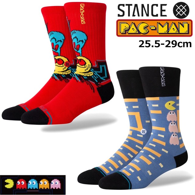 Stance スタンス PAC MAN SERIES NAMCO  WAKA WAKA WAKA  POWER PELLET 靴下 Stance Socks パックマン ナムコ メンズ 25.5-29.0cm ギフト 男性 彼氏 プレゼント 贈り物 L25.5-29cm