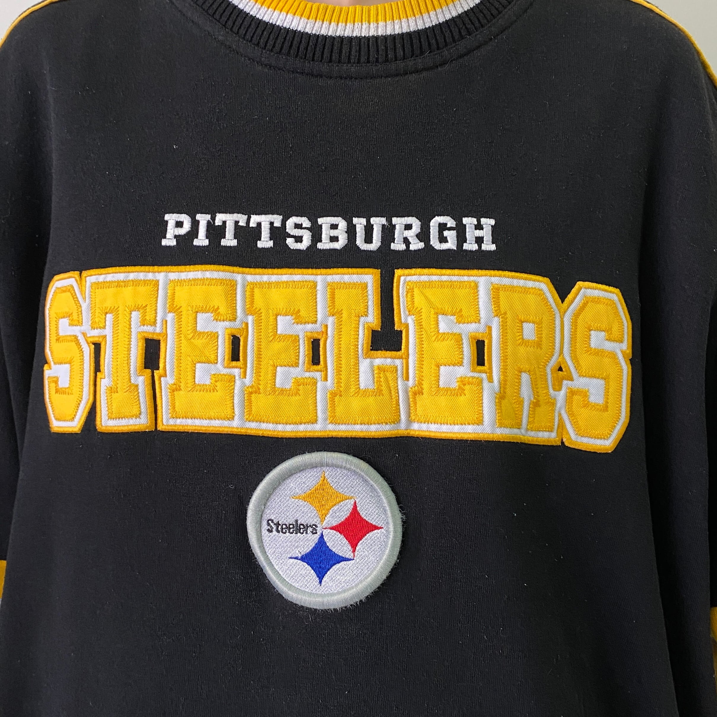 Lee リー 90年代 NFL ピッツバーグ・スティーラーズ チームロゴ 刺繍 スウェットシャツ メンズL相当 古着 Pittsburgh  Steelers 90s ビンテージ ヴィンテージ トレーナー ブラック 黒色【スウェット】 | cave 古着屋【公式】古着通販サイト