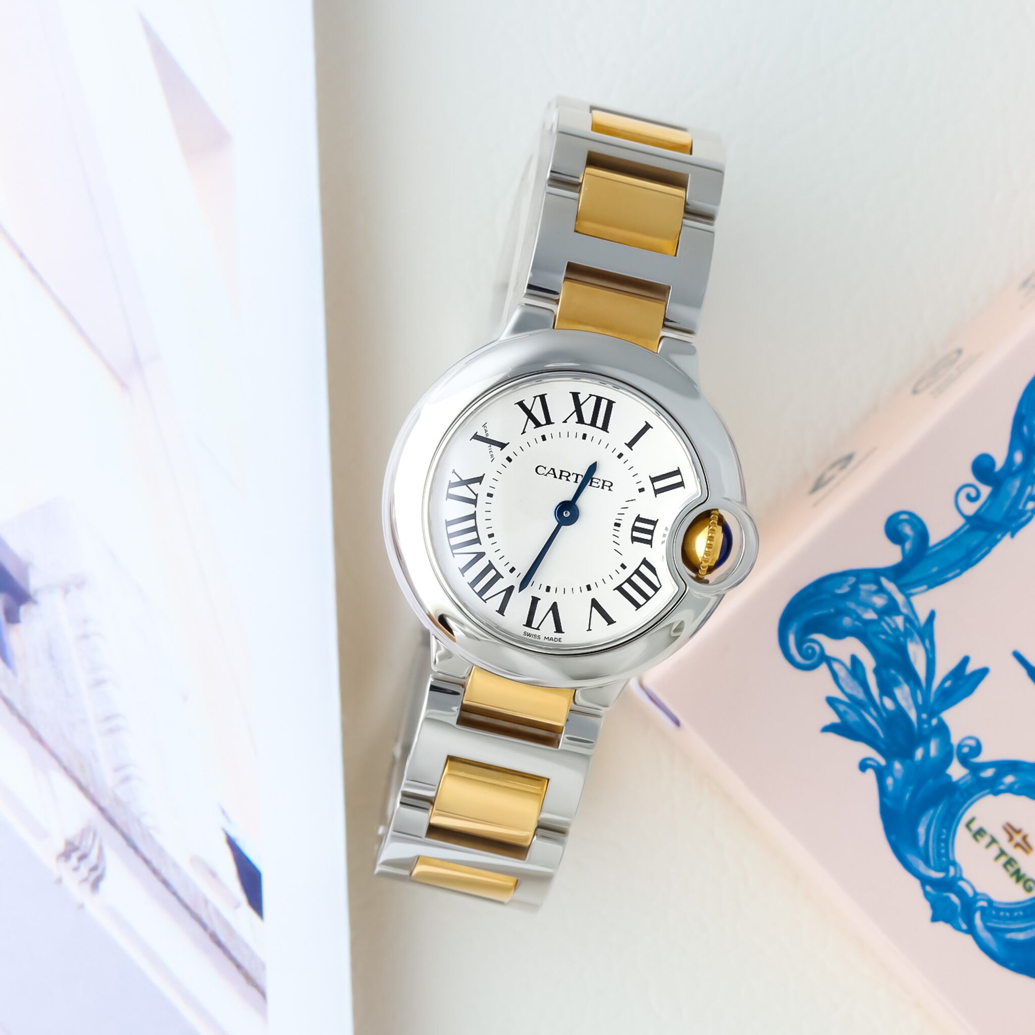 カルティエ バロンブルーSM コンビ SSxYG 36mmクォーツ カルティエ バロンブルーSM コンビ | Ante Official select