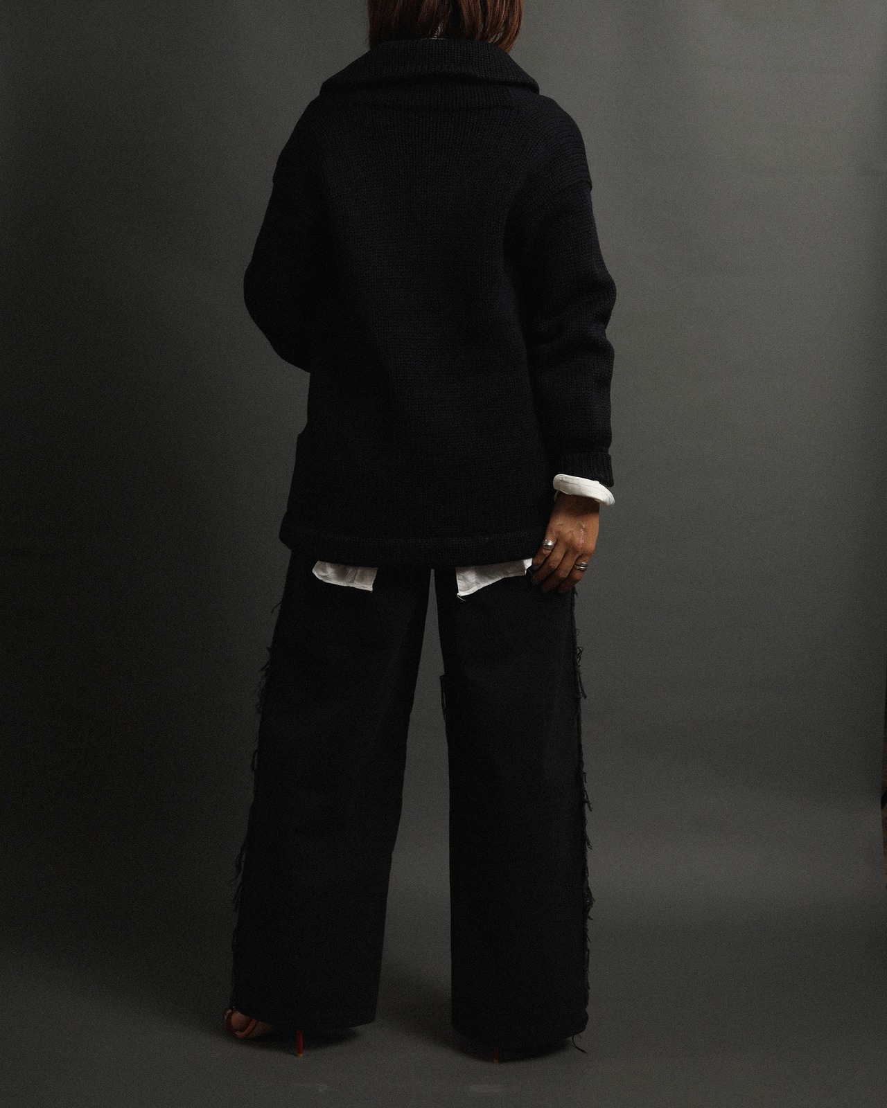 1940's Navy Color / Shawl Knit