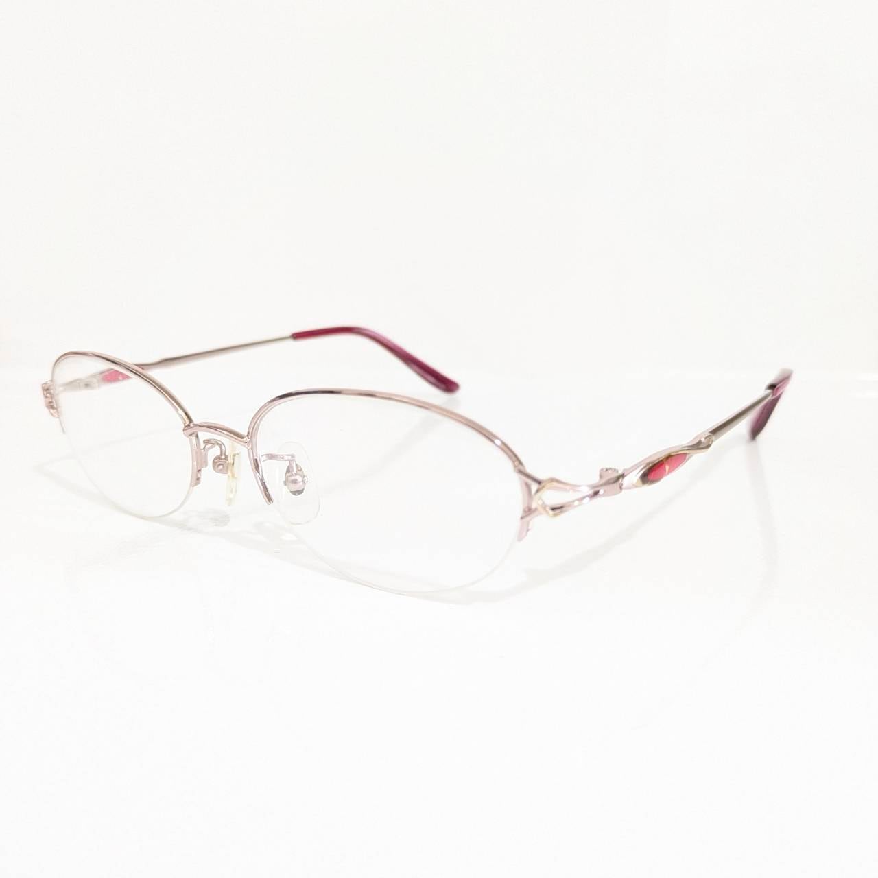 【ご婦人向け】屈折率1.67遠近両用セット オーバルナイロール ピンクゴールド