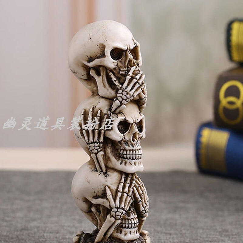 ✞ 新品 ✞ skull 骸骨 スカル ドクロ 髑髏 幽霊 人形 少女 おばけ
