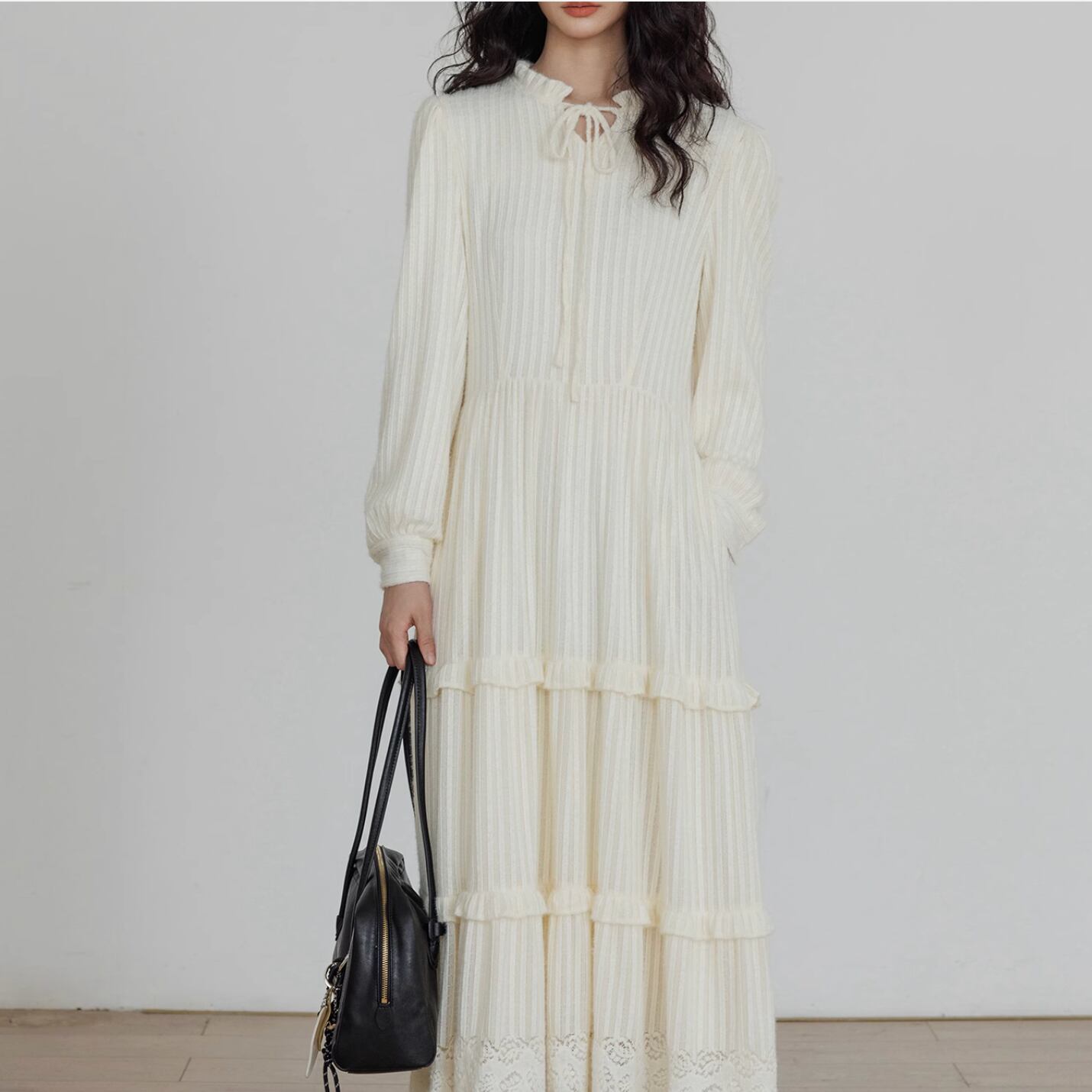 Long sleeve French long skirt