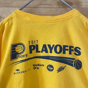 【DELTA PRO WEIGHT】NBA  INDIANA PACERS ペイサーズ バスケ プリント Tシャツ 企業ロゴ X-Large ビッグサイズ us古着