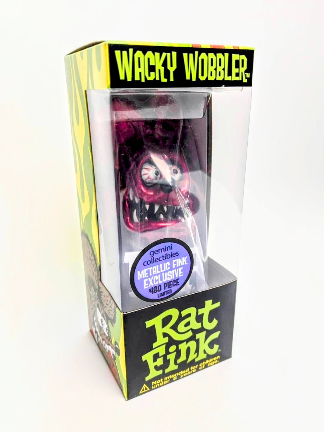 【Rat Fink ラットフィンク】 FUNKO ボビングヘッド レッド メタリックフィンク エクスクルーシブ 限定品　〚アメリカン雑貨 アメトイ〛