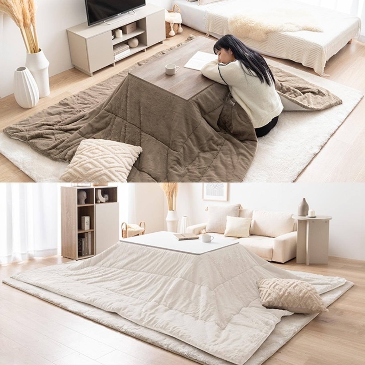 こたつ+掛け布団 2点セット 長方形 テーブル 90cm×60cm