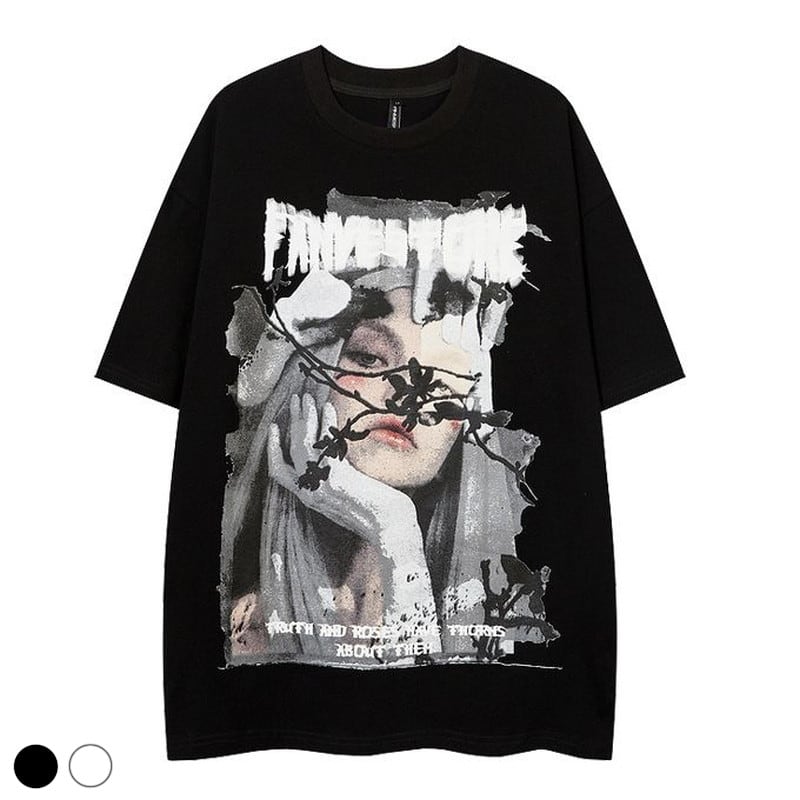 2color ユニセックス Tシャツ 半袖 ダーククイーン クルーネック