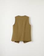 DU260716 Tweed Crew Neck Vest【set up可】【一部予約商品10月中旬】