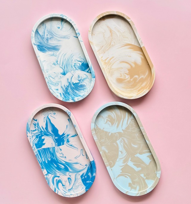 oval tray 〈two tone color〉／ マルチトレイアクセサリートレイ小物入れ韓国インテリア