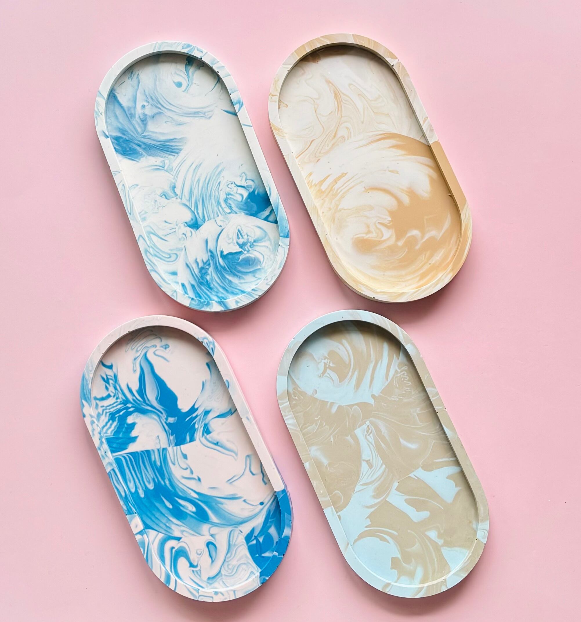 oval tray 〈two tone color〉/ マルチトレイアクセサリートレイ小物入れ韓国インテリア