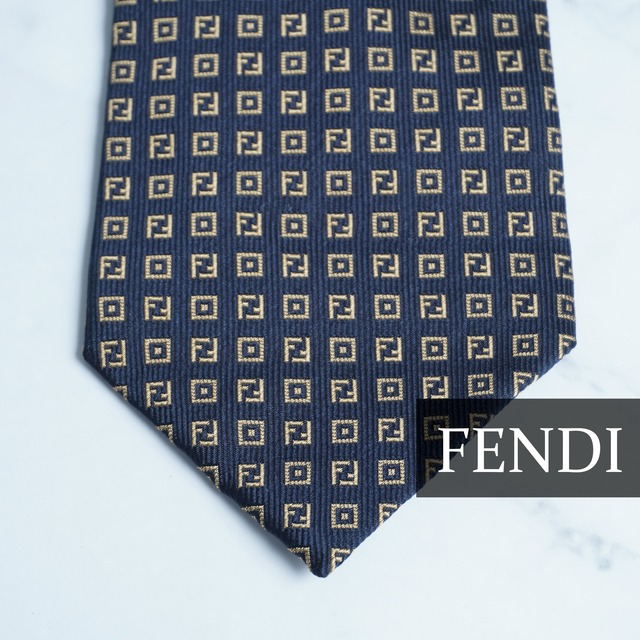 FENDI】フェンディ ストライプ ネクタイ Bordeaux navy | ブランド古着