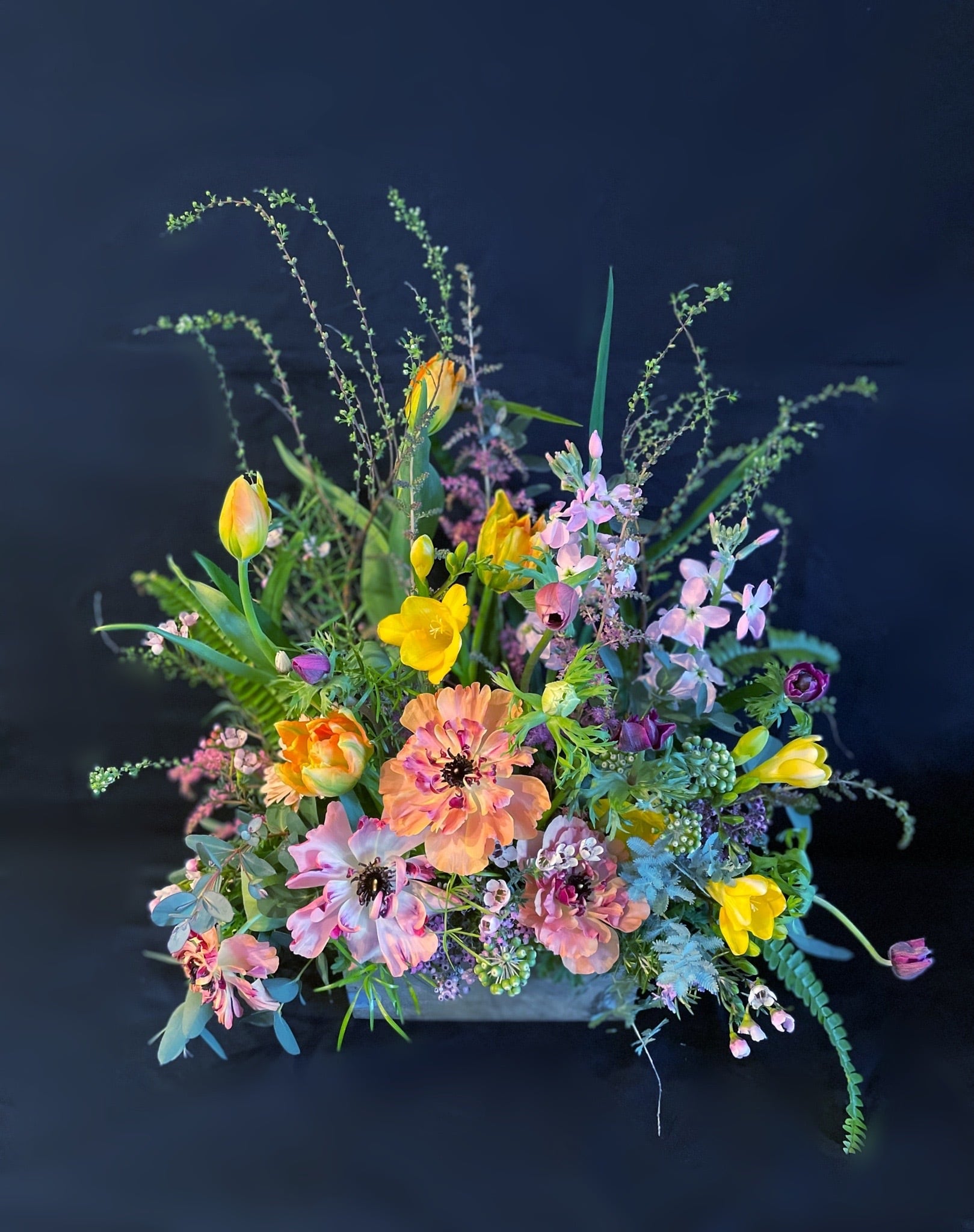 カラフルな小花リース(造花) | アトリエユーカリ(Yang.florist)