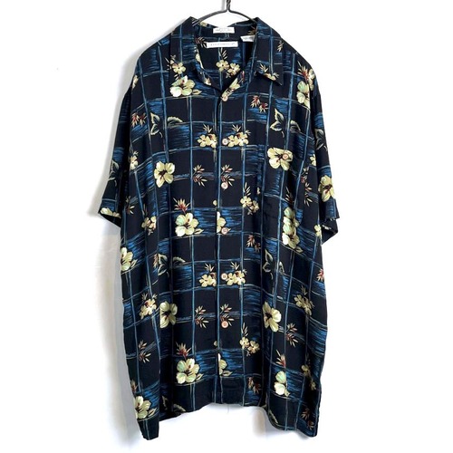 [KNIGHTS BRIDGE] Vintage S/S Flower Print Rayon Shirt [1990s-] Vintage S/S Rayon Shirt