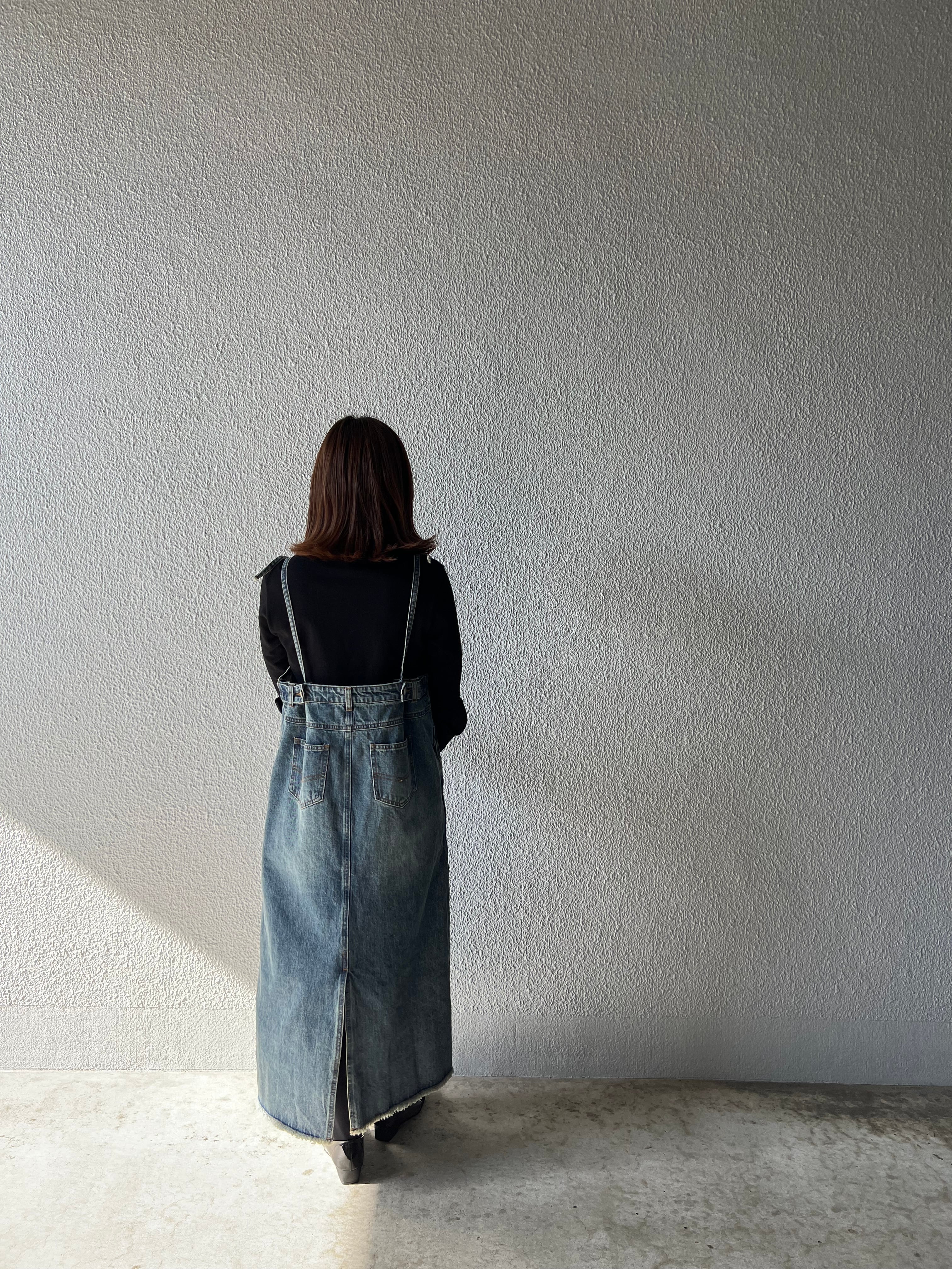 【SELECT】デニムサロペットスカート