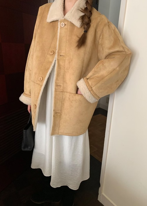 (予約) mellounge / Reversible half river mustang 2color