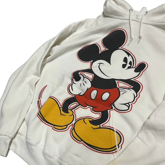 90's~ Mickey Mouse print sweat hoodie
