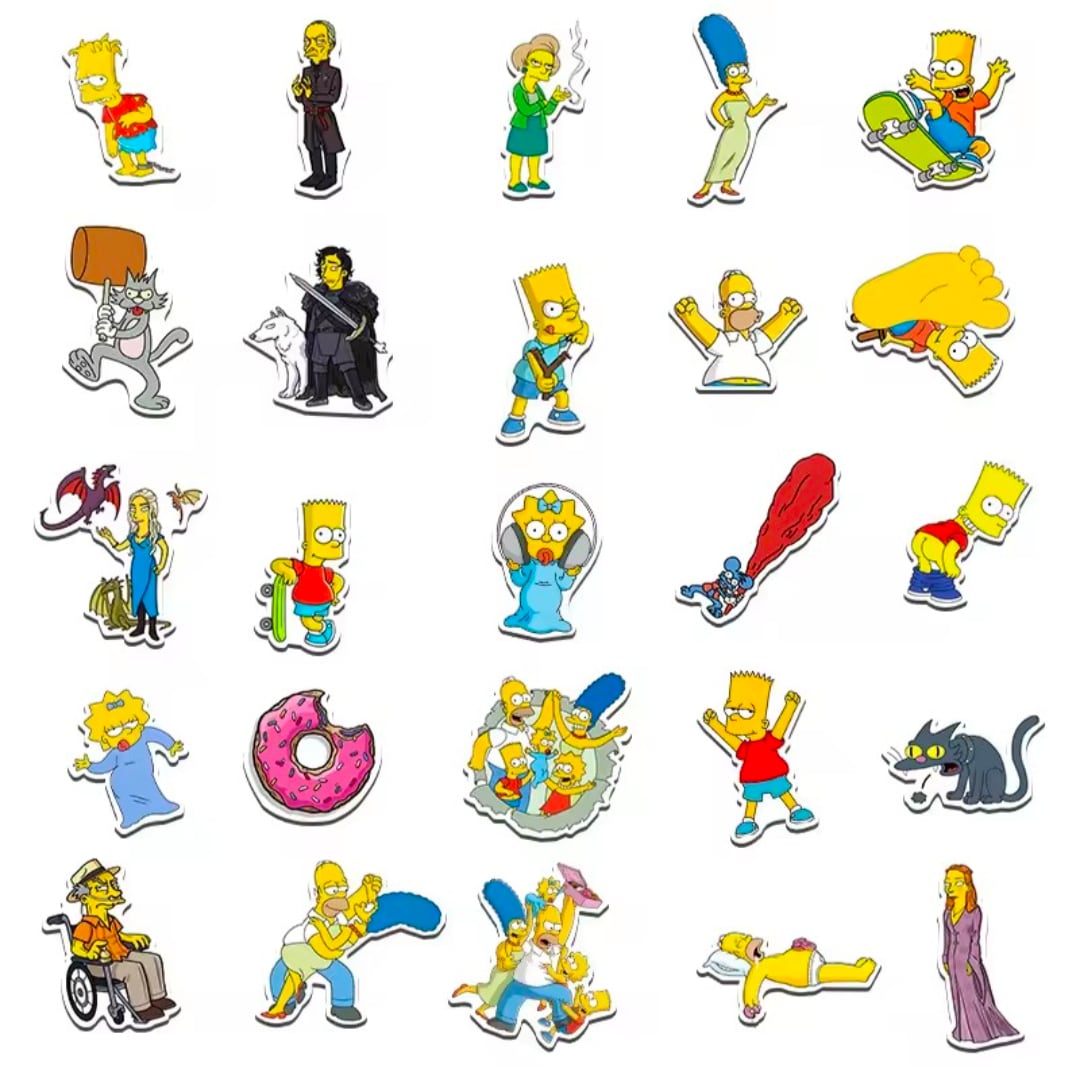 送料無料！【 The Simpsons / シンプソンズ 】STICKER（ステッカー）50枚SET　〚アメリカン雑貨 アメトイ〛