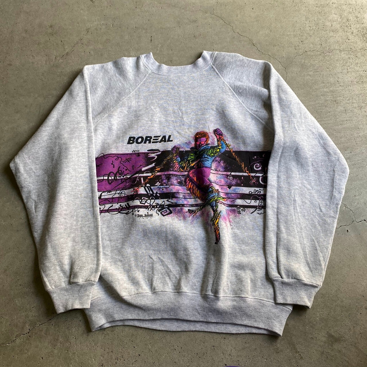 80年代 USA製 Hanes 両面プリント San Segal グラフィック スウェット 