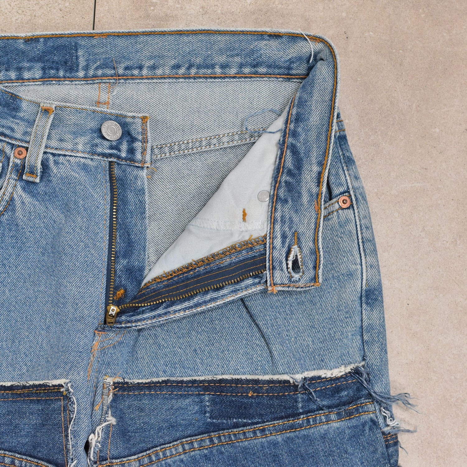 再構築 Remake patchwork denim pants | 古着屋 grin days memory