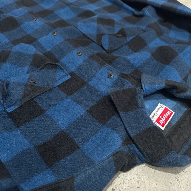 WRANGLER FLEECE CHECK SHIRT BLUE