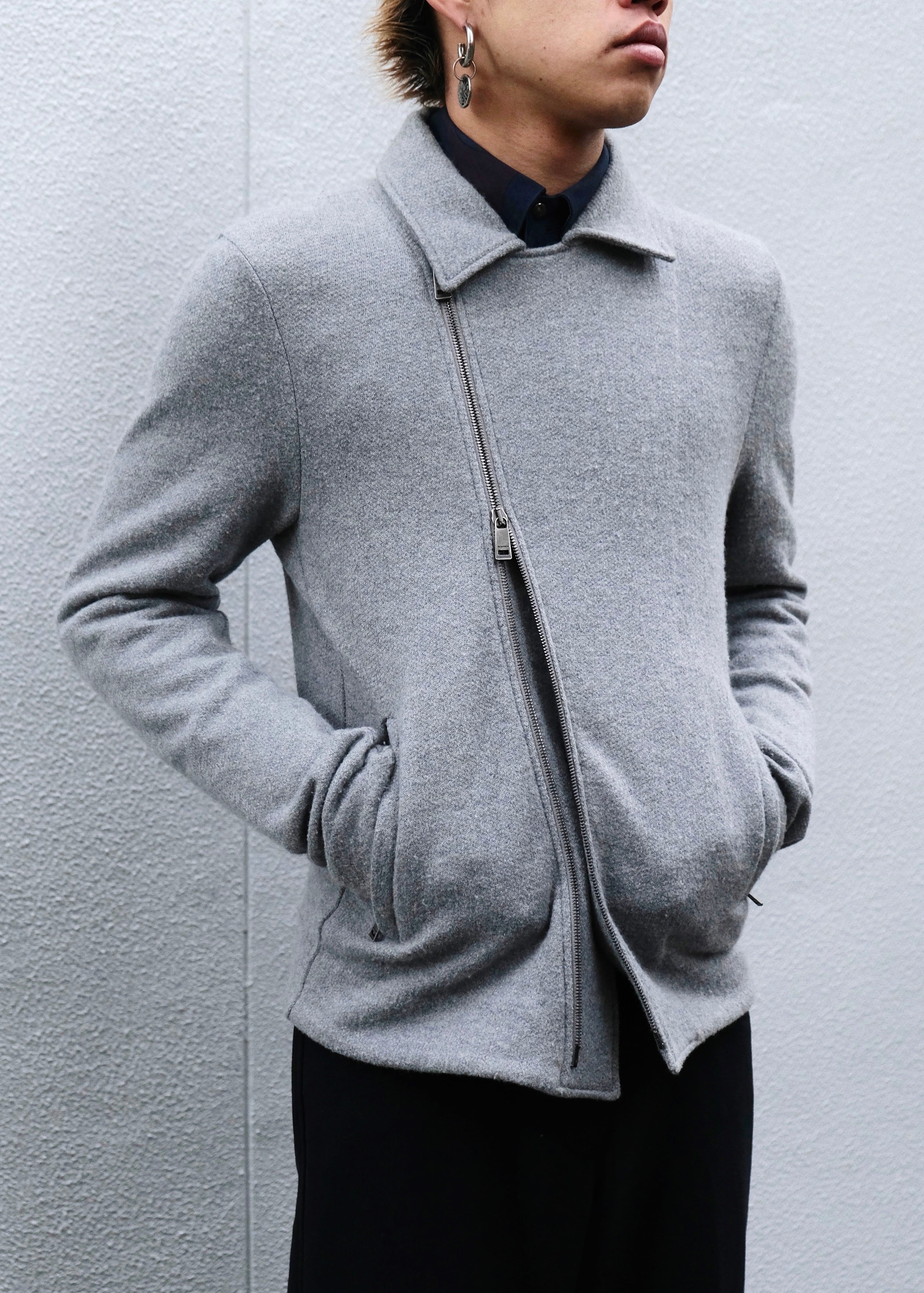 JIL SANDER by RAF SIMONS cashmere wool riders jacket | CETTEN JIL SANDER by RAF SIMONS cashmere wool riders jacket | CETTEN