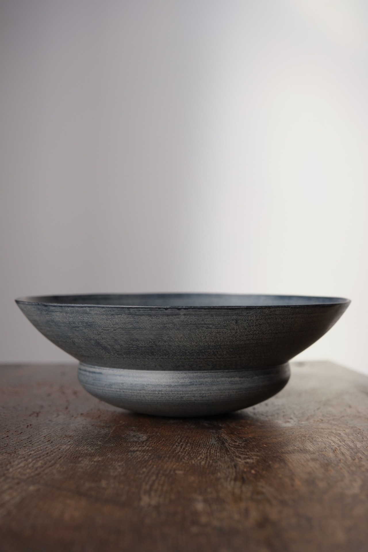 リム鉢 大 墨白