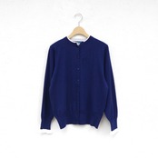 Pale Jute dots knit CD navy × white