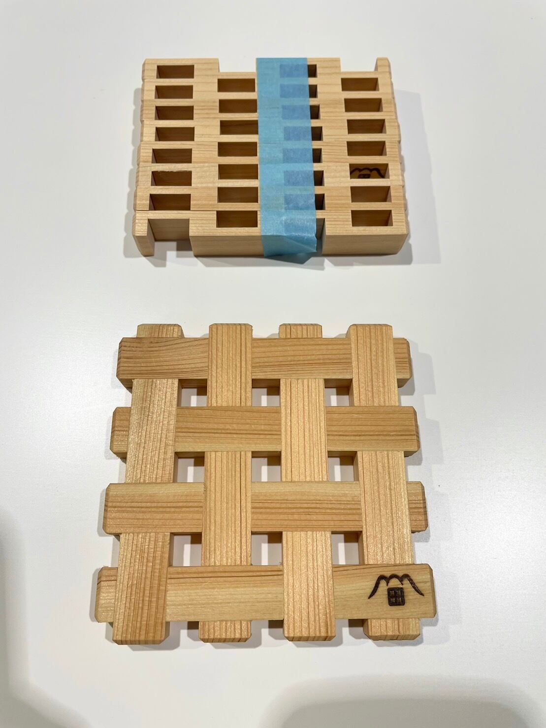 木組みコースター／四角 | 藤田建具店