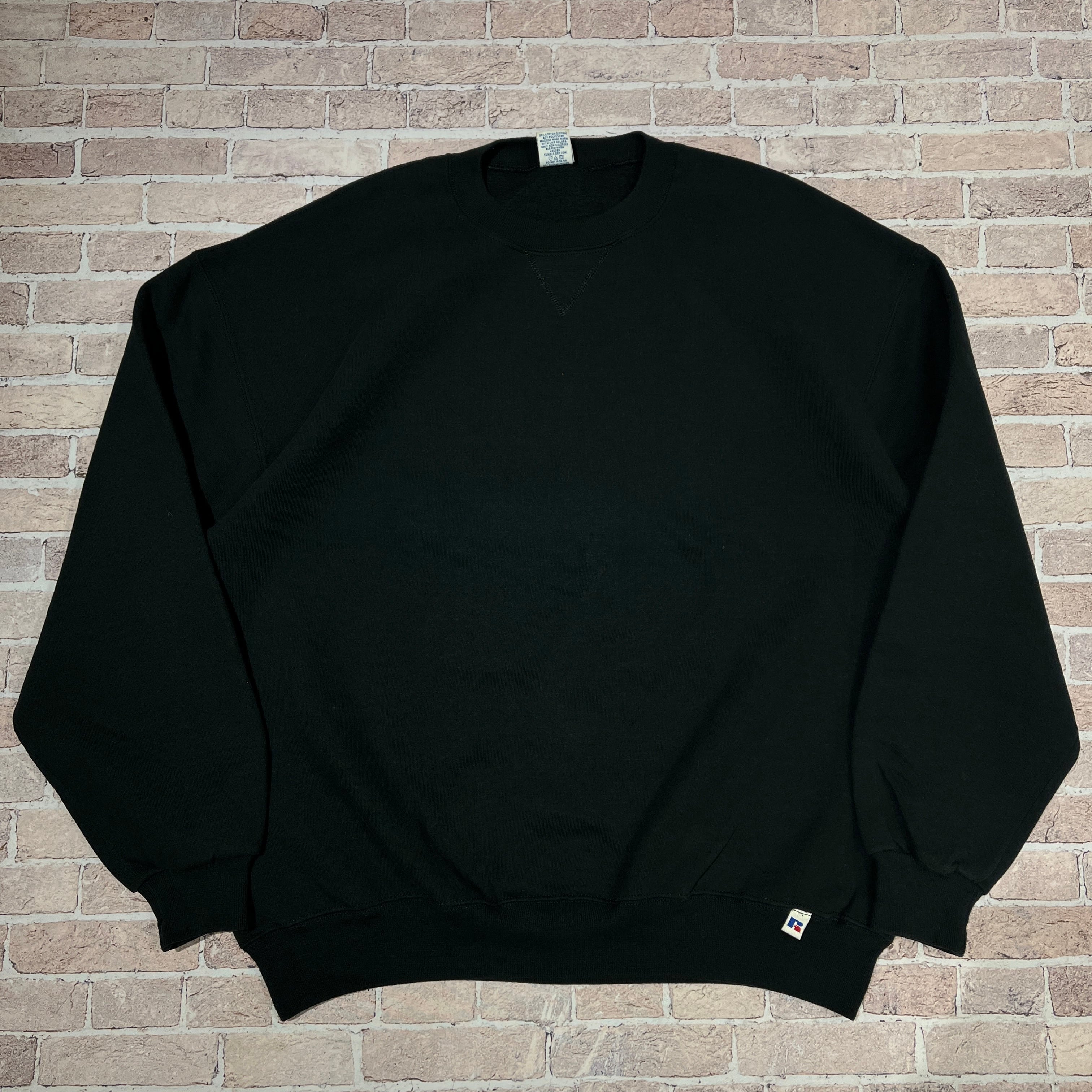 1990'S RUSSELL SWEAT SHIRT BLACK SOLID | safarionline