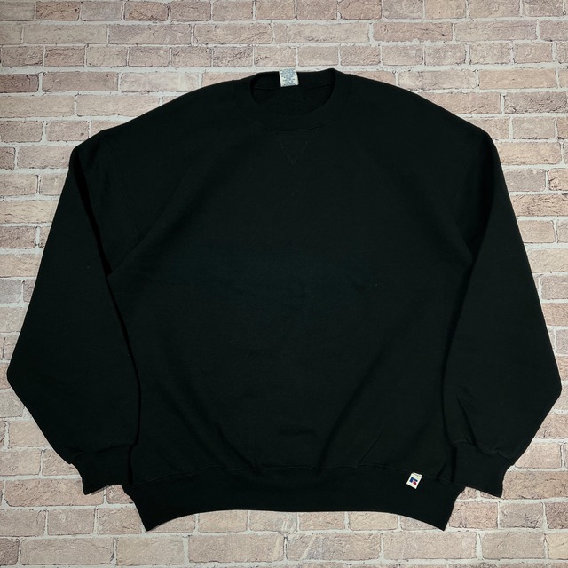 1990'S RUSSELL SWEAT SHIRT BLACK SOLID