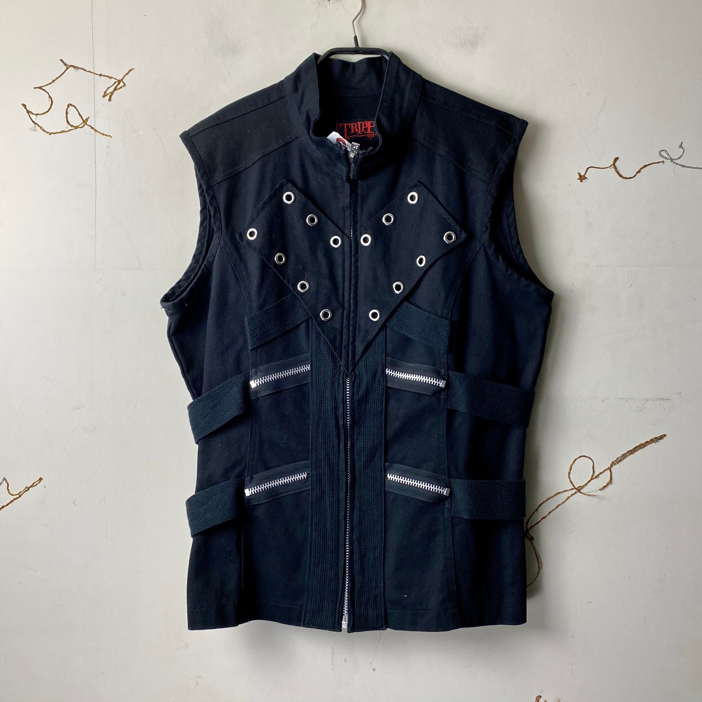 TRIPP NYC black bondage vest | NOIR ONLINE