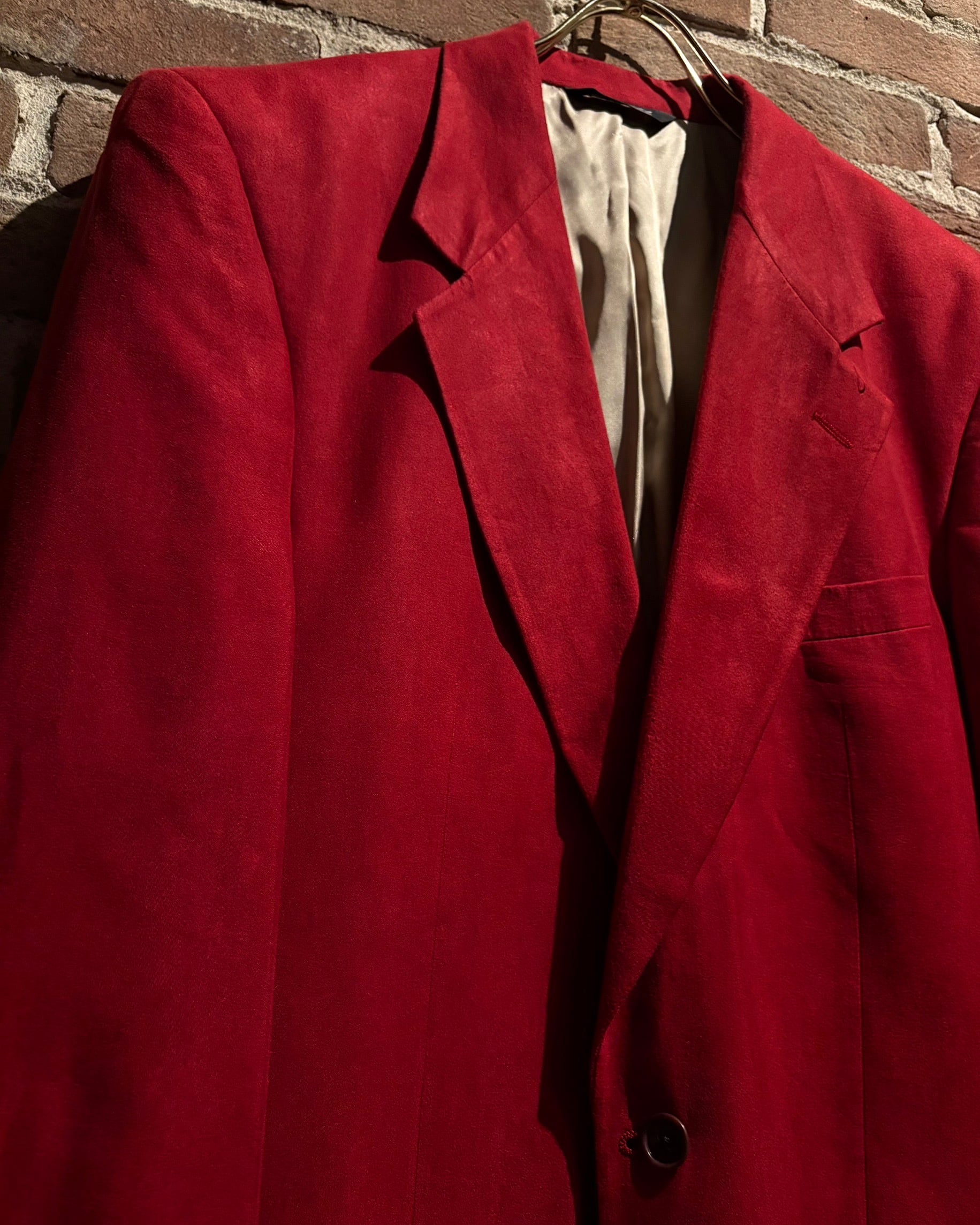 Caka act3】70's “Christian Dior” Vivid Red Vintage Tailored Jacket