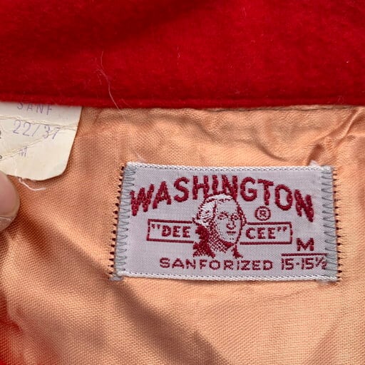 50's WASHINGTON DEE CEE フランネルオープンカラーシャツ レッド 赤