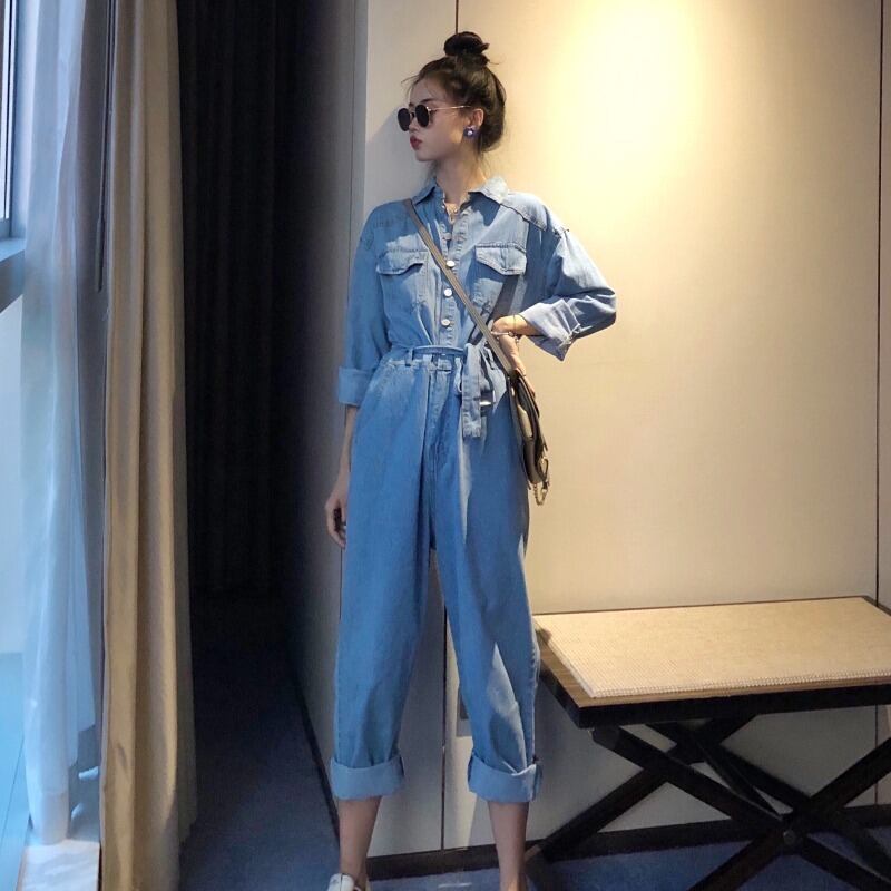 オーバーオール スプリングサマースタンダードルーズパンツ ハイウェストウェスト レッド レトロ 春物 夏物 YY-ファッション20757058590