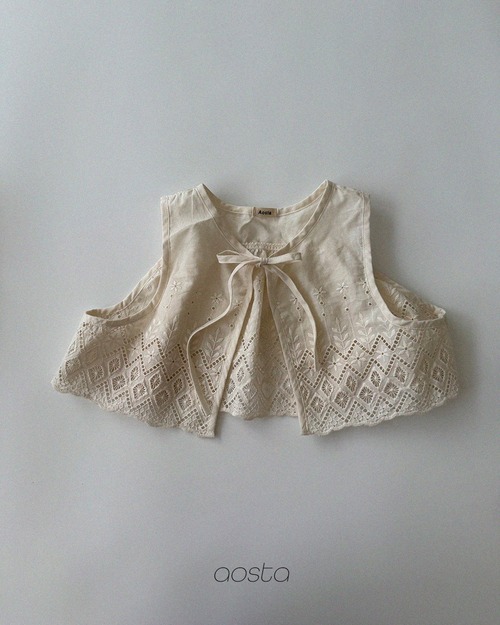 Aosta［取寄］lace jenny open vest 26autumn
