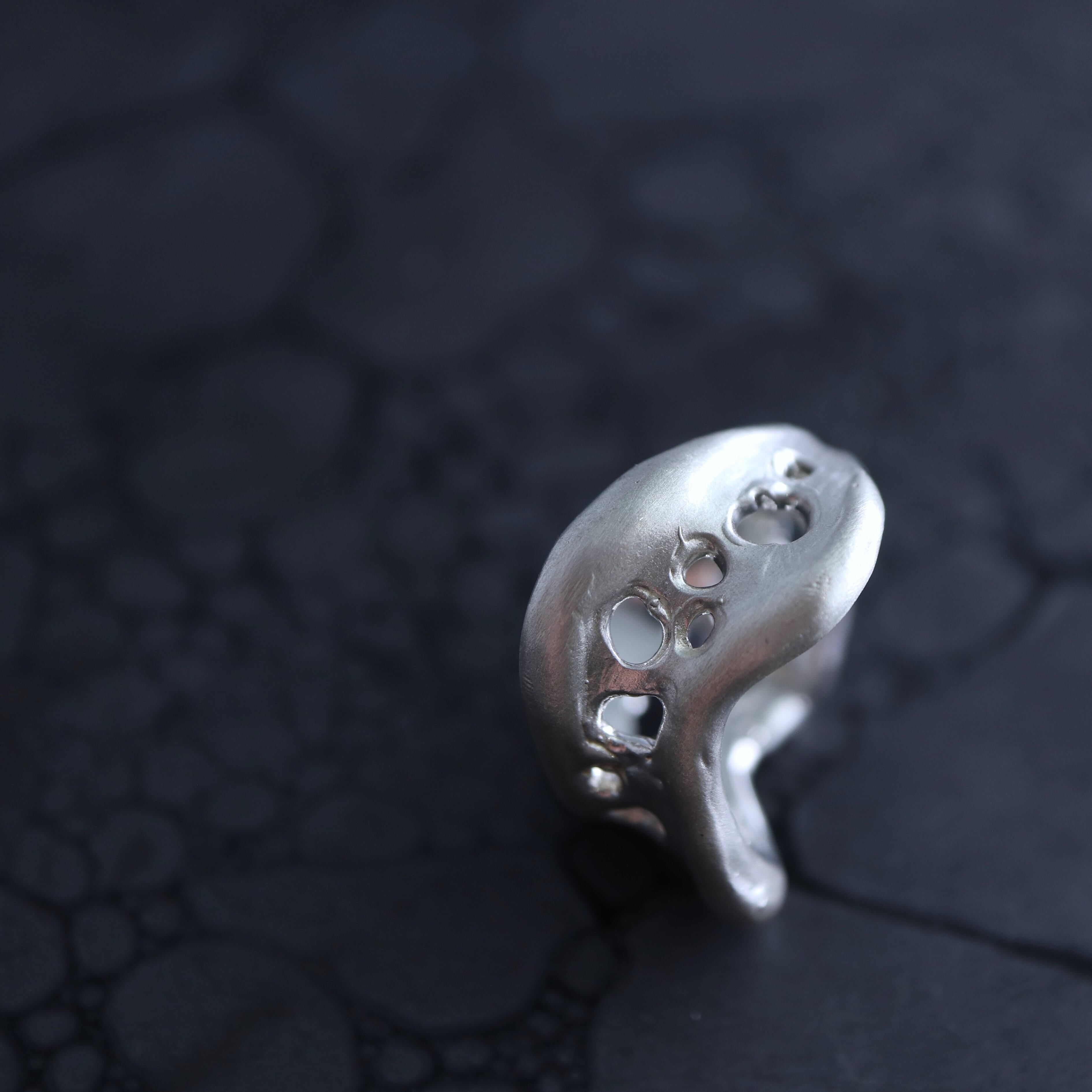 minamo- 水面】リング シルバー925 1点もの 004 | Larmes de Poisson