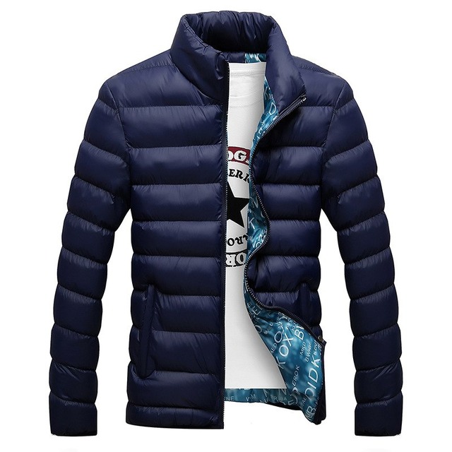 冬厚く暖かいジッパージャケット 2018 ブランド服メンズスタンド襟スリムパーカーコート男性カジュアル生き抜くプラスサイズ 4XL y1990