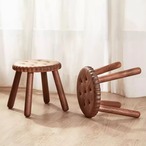 木製スツール 無垢材 ナチュラル 丸型 椅子 腰掛け 玄関スツール インテリア雑貨 おしゃれ コンパクト