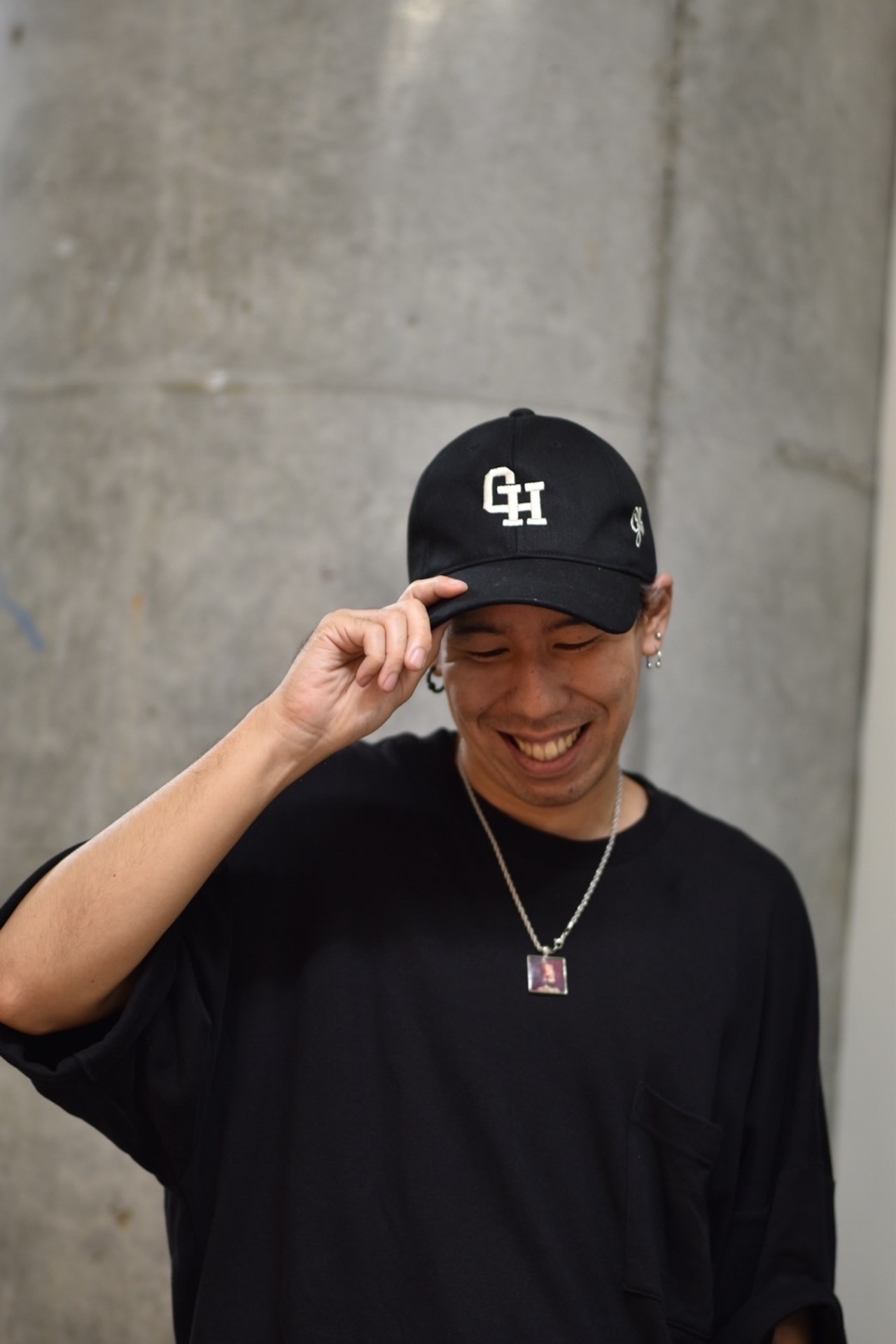 【gifthatオリジナル】 ghロゴ LVノンウォッシュキャップ