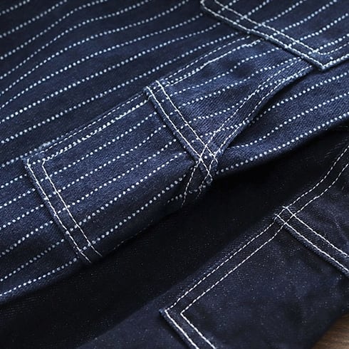 デニムオーバーオール ストライプ サロペット 2color OV140 | nicoilo