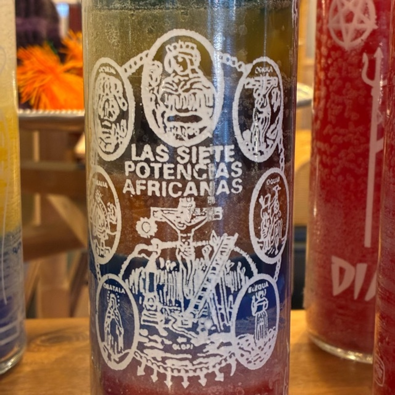 Mexico Mystic candle　メキシコ　ミスティックキャンドル　全4種　民芸品　聖人　悪魔　精霊　お守り